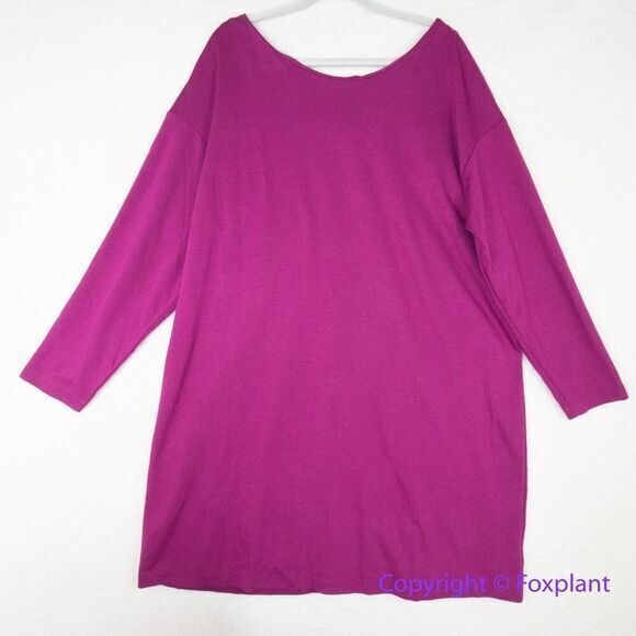 New! Eloquii Knotted Back Easy Long Sleeve‎ Dress. size 22/24 - Picture 2 of 14